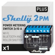 Shelly Plus 2PM przekaźnik 2 kanały 16A podtynkowy repeater Wi-Fi