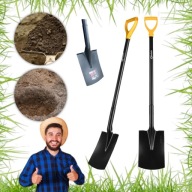 ŁOPATA SZPADEL PROSTY METALOWA DO OGRODU KOPANIA ZIEMI GLEBY ŻWIRU 115 CM