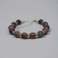 Jaspis Picasso...Bransoletka z pięknego jaspisu Picasso