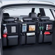 ORGANIZER SAMOCHODOWY PREMIUM – SKÓRA PU | 4 PRZEGRODY | ELEGANCKI DESIGN