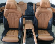 FOTELE BMW F16 X6 BRĄZOWO CZARNE KOMFORT GRZANE ()