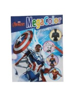 MARVEL AVENGERS MEGACOLOR +NAKLEJKI KOLOROWANKA DLA DZIECI SUPERBOHATEROWIE
