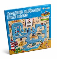 Magnetyczny Labirynt Alfabet Montessori Tablica Edukacyjna Dla Dzieci 3+