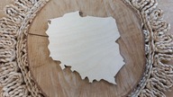 15 cm Polska sklejka, mapa Polski, scrapka, Dzień Niepodległości ozdoba