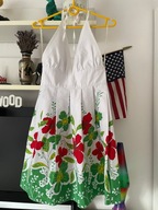 S LETNIA JONES ARTYSTYCZNE DUŻE KWIATY BIAŁA