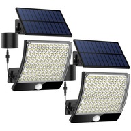 Lampa Solarna Ścienna 105 LED Dzielony Panel 5m Kabel IP65