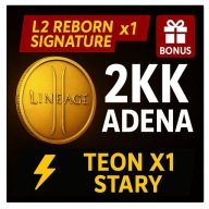 Lineage 2 L2 Reborn Signature Adena 2KK Teon x1 [C5] Stary | Szybko + Bonus