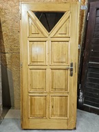 DRZWI Zewnętrzne Dębowe Drewniane Dąb Wejściowe 96x212cm