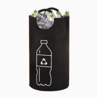 KOSZ TORBA NA BUTELKI PLASTIKOWE PUSZKI KAUCYJNE Z UCHWYTAMI 90L SORTOWANIE