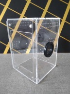 Terrarium z pleksiglasu, otwierane od przodu, 13x13x20 cm z magnesami.