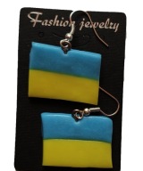 KOLCZYKI Z MODELINY FLAGA UKRAINY UKRAINA