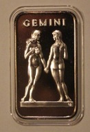 USA - GEMINI - BLIŹNIĘTA - ZODIAK - THE AMERICAN ROYAL MINT - SREBRO 999