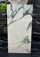 Gres polerowany 120x60 ZŁOTE REFLEKSY marmur Ice Blue WYSOKI POŁYSK - HIT!