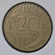 *FRANCJA [0112]*20 centymów CENTIMES 1979 Piąta Republika, Marianna Rośliny