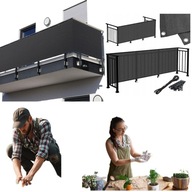 OSŁONA NA BALKON 95% GRAFIT 1x7m MATA BALKONOWA PRZECIWSŁONECZNA UV+