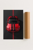 Plakat bez ramy 30x40cm BMW M3 Czerwona Moc Sport Auto Klasyk Design Hit