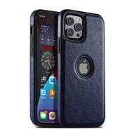 ETUI IPHONE 14 PRO APPLE PREMIUM SKÓRA GRANATOWA