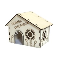 Drewniany Domek dla Chomika dla Gryzonia Urocza Kryjówka Tulipany