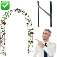 PERGOLA OGRODOWA METALOWA ŁUK DO PNĄCZY RÓŻ WINOROŚLI 240X140 CM | HAGE
