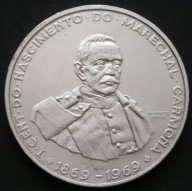 Portugalia 50 escudos 1969 - marszałek Oscar Carmona - srebro
