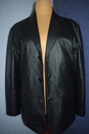 For Men Piękna kurtka czarna skórzana męska ala marynarka _52/54