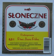 ETYKIETA PIWO JASNE PEŁNE SŁONECZNE BROWAR KONSTANCIN