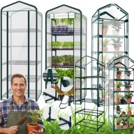 SZKLARNIA OGRODOWA BALKONOWA 5 PÓŁEK REGAŁ NA KWIATY 190x70 cm PIONOWA MINI