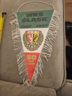 Proporczyk Śląsk Wrocław 1987. 33cm