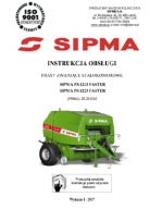SIPMA PS 1213, 1223 Faster - instrukcja obsługi pras zwijających (2017)