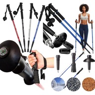 Kijki DAZMA KIJKI DO NORDIC WALKING KIJE DO CHODZENIA 63-135 cm czarny