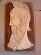 Antyczny wojownik - drewno