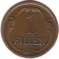 1 Filler 1938 Miklós Horthy Królestwo Węgier (1920–1946) brąz