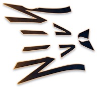 Okleiny na owiewki boczne dla HONDA CBR 954RR SC50 Paski KOMPLET Naklejki