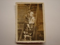 Klesów - stare zdjęcie z 1939 r - dziewczyny na drabinie