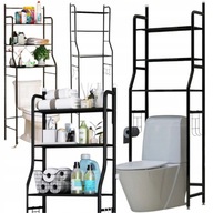 Półka łazienkowa Care Life wolnostojąca czarna metalowa 160x47x25 cm