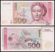 BNA - NIEMCY RFN 500 Marek 1991 YA 1844789 A1 # P43ar # ZASTĘPCZA # VF+