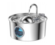 MISKA poidło FONTANNA stalowa Stainless 2,6 l sprawna nowa podśw.LED