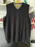 I SWETER MARKS SPENCER KAMIZELKA CIEŃKA CZERŃ BAWEŁNA KASZMIR