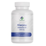 Niacyna (Witamina B3) - 500 mg Pamięć, koncentracja - 60 kapsułek