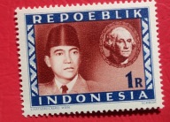 Indonezja 1949 George Washington + 1 czyste**