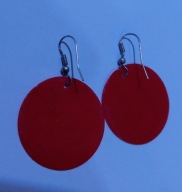 Kolczyki czerwone z masy perłowej