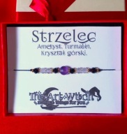 Zodiakalna bransoletka z kamieniami szlachetnymi - strzelec