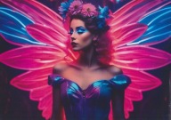 AKT - NAGA KOBIETA - NEONOWA WRÓŻKA