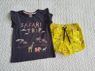 Pepco bluzka brąz i spodenki żółte nowe roz 116