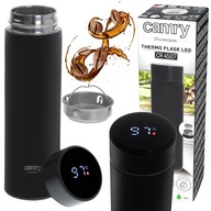 KUBEK TERMICZNY TERMOS GORĄCE NAPOJE DO 8H-12H KAWA HERBATA SZCZELNY + LED