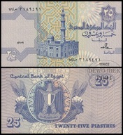 BNA - EGIPT 25 Piastrów 1989 seria 156 nr 3189491 # P57a # podpis 18 # UNC-