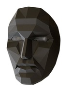 Maska na twarz squid Game plastik czarny