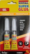 Klej SUPER GLUE GEL żelowy PROMOPACK 3g+3g (2 sztuki) SOUDAL