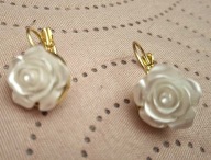 KOLCZYKI KWIATY KWIATAMI KWIATKI KWIATKAMI BOHO RÓŻE DŁUGIE DIAMENTY SEXY