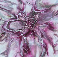 Otwartość serca, abstrakcja, farby akrylowe, aukcja charytatywna